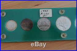 1955 Canada Silver Proof-Like Gem Set of 6 Coins in holder 1955 Canada Silver Proof-Like Gem Set of 6 Coins in holder