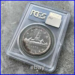 1956 Canada 1 Dollar Silver Coin One Dollar Proof Like PCGS Gem PL 67 Old Holder