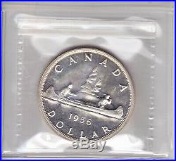 1956 ICCS PL66 $1 CAMEO Canada one dollar silver Mintage just 6,500
