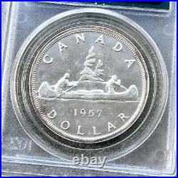 1957 Canada 1 Dollar Silver Coin Proof Like PCGS PL 66