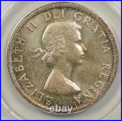 1957 Canada Silver Dollar $1 MS 65 ANACS 3 Water Lines