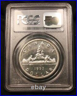 1957 Canada Silver Dollar PL66 PCGS. Low mintage date