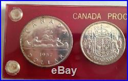 1957 Canada Silver Proof-Like Gem Set of 6 Coins in Capital Lucite E0962