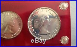 1957 Canada Silver Proof-Like Gem Set of 6 Coins in Capital Lucite E0962