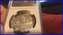 1957 Canada silver dollar NGC graded