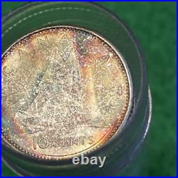 1958 Canada Silver Ten Cents Original Gem BU Roll of 50 Coins 1958 Canada Silver Ten Cents Original Gem BU Roll of 50 Coins