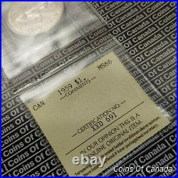 1959 Canada $1 Silver Dollar ICCS MS 66 VERY RARE GRADE! Top Pop #coinsofcanada