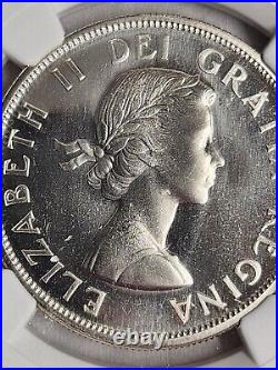 1959 Canada $1 Silver coin a Voyageur NGC Rated PL 66