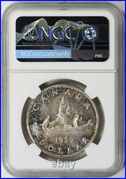 1959 Canada Silver Dollar $1 MS 65 NGC