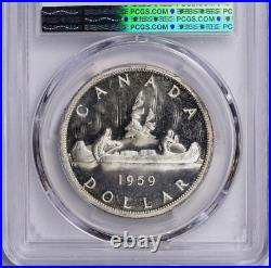 1959 PL-67 $1 Canada Silver Dollar Coin PCGS