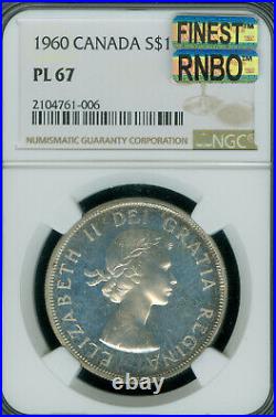 1960 Canada Silver Dollar Ngc Pl67 Pq Mac Finest Grade Mac Rnbo Rainbow