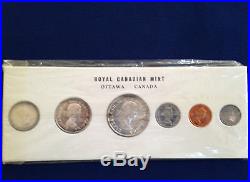 1960 Canada Stamp Three Variety Silver Proof-Like Set of 6 Coins E4736