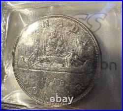 1960 MS 65 Canadian Silver Dollar ICCS Toned Beauty