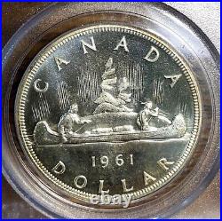1961 Canada Silver Dollar PCGS PL66 White Beauty Best Price on Ebay CHN