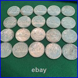 1961 Rare Roll Of Canada Silver Dollars