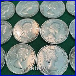 1961 Rare Roll Of Canada Silver Dollars