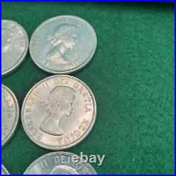 1961 Rare Roll Of Canada Silver Dollars