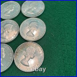 1961 Rare Roll Of Canada Silver Dollars