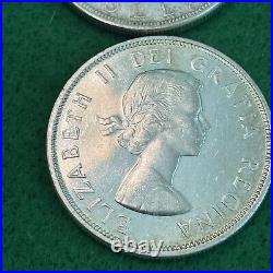 1961 Rare Roll Of Canada Silver Dollars