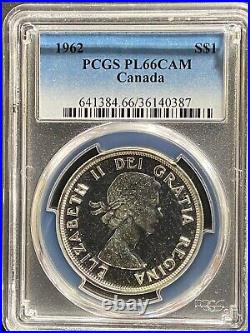 1962 Canada Silver Dollar PCGS PL66CAM Cameo PL 66 (387) Tough Date & Grade