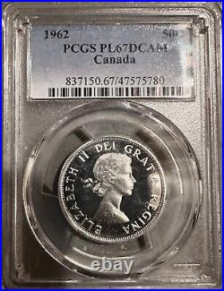 1962 PL 67 DCAM 50 Cents Canada Silver Coin PCGS Only 3 Graded Higher