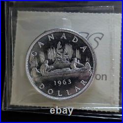 1963 $1 Heavy Cameo Canada Silver Dollar ICCS PL66 BEAUTIFUL FROSTY CAMEO