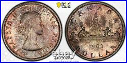 1963 Canada $1 Silver Dollar, PCGS MS-65