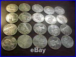 1963 Canada Silver Dollar Choice BU Roll, Original 20 Coins Canadian. 800 Silver