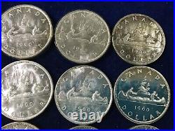 1963 Canada Silver Dollar Lot of 12 Uncirculated Coins E1411