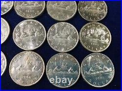 1963 Canada Silver Dollar Lot of 12 Uncirculated Coins E1411