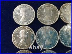 1963 Canada Silver Dollar Lot of 12 Uncirculated Coins E1411