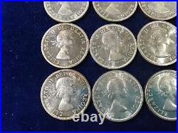 1963 Canada Silver Dollar Lot of 12 Uncirculated Coins E1411