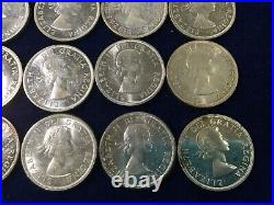 1963 Canada Silver Dollar Lot of 12 Uncirculated Coins E1411