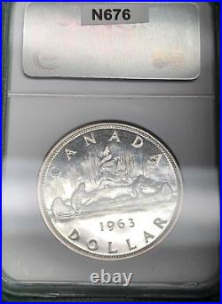 1963 Canada Silver Dollar. NGC PL 66