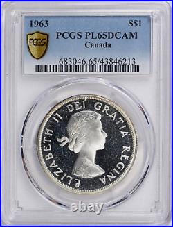 1963 Canada Silver Dollar PCGS PL 65 DCAM