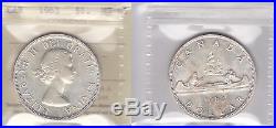 1963 ICCS MS65 $1 Canada one dollar silver