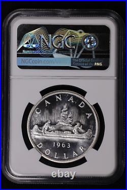 1963 Silver 1 DOLLAR ELIZABETH II CANADA KM#54 NGC PL 67 CAMEO