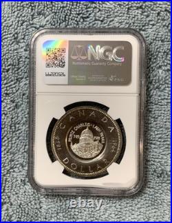 1964 Canada $1 Prince Charles Lady Diana 1981 Counterstamp Silver NGC PL65 Wacks