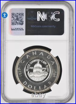 1964 Canada $1 Prince Charles Lady Diana 1981 Counterstamp Silver NGC PL65 Wacks