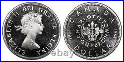 1964 Canada Silver Dollar ICCS PL-66 HEAVY CAMEO Black and White Nice Condition