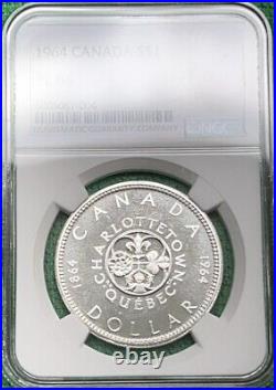 1964 Canada Silver Dollar. NGC PL 66. Proof Like