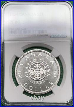 1964 Canada Silver Dollar. NGC PL 66. Proof Like