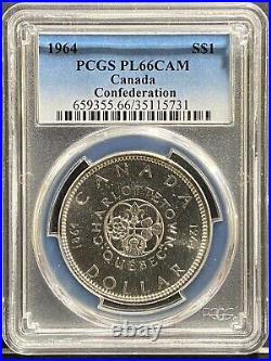 1964 Canada Silver Dollar PCGS PL66CAM Cameo PL 66 (731) Faded Dot Variety