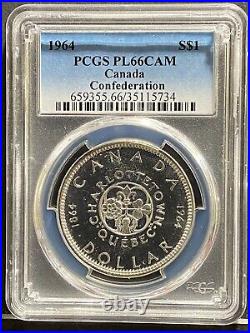 1964 Canada Silver Dollar PCGS PL66CAM Cameo PL 66 (734)