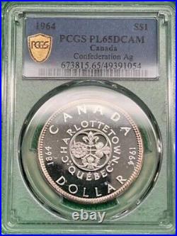 1964 Canada Silver Dollar. PCGS PL 65DCAM. Pop 11. Only 25 graded higher 1964 Canada Silver Dollar. PCGS PL 65DCAM. Pop 11. Only 25 graded higher
