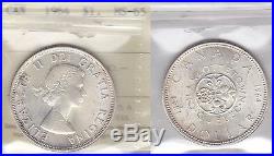 1964 ICCS MS65 $1 Canada silver dollar one Charlottetown Quebec