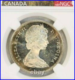 1965 Canada Silver 1 Dollar Small Beads Pointed 5 Ngc Ms 64 Scarce Beautiful Bu