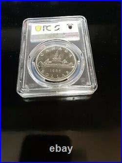 1965 Canada Silver $1 Type 4, Large Beads Pointed 5 Pcgs Pl67