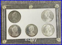 1965 Canada Silver Dollar 5 Types in Capital Holder