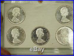 1965 Canadian Silver Dollar Set with 5 Different Varieties CANADA W Capitol Case
